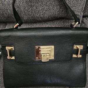 Michael Kors Black Leather Shoulder Bag